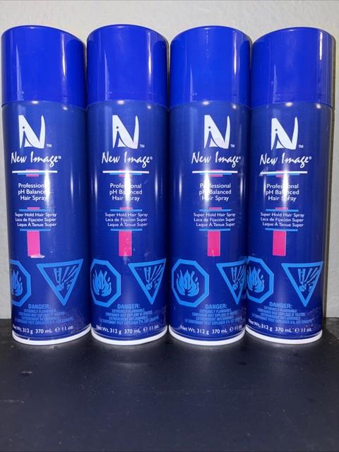 4 New Image Professional Ph Balanced Super Hold Hair Spray 11 Oz Each