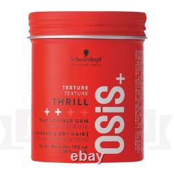 4 X Schwarzkopf Osis+ Texture Thrill 3 Elastic Fiber Gum Dump & Dry Hair 3.38 Oz