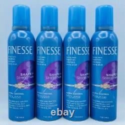 4 x Finesse SHAPE & STRENGTHEN Self Adjusting Extra Control Mousse 7oz Free Ship