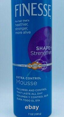 4 x Finesse SHAPE & STRENGTHEN Self Adjusting Extra Control Mousse 7oz Free Ship