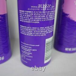 4x Aussie SPRUNCH Hairspray Level 1 Flexible Hold aerosol UV Protection 10oz