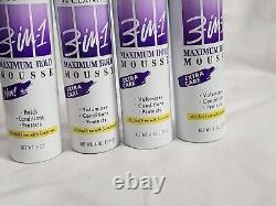 4x Condition 3-in-1 Maximum Hold Mousse With Sunscreen 6 oz each New Retro