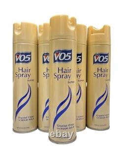 (5) Alberto VO5 Super Crystal Clear Hair Spray 14 Hour Hold Aerosol 8.5 oz