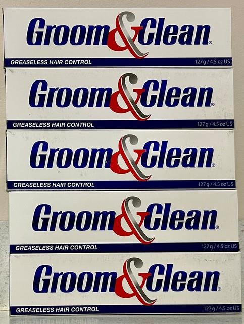 5 Groom & And Clean Cream Gel Greaseless Hair Control Cream 4.5oz Groom And