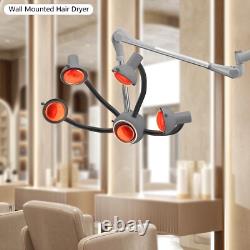 5 Head Hair Dryer Wall Mounted Hair Dryer with I nfrared Heat Bulbs 110V 750W