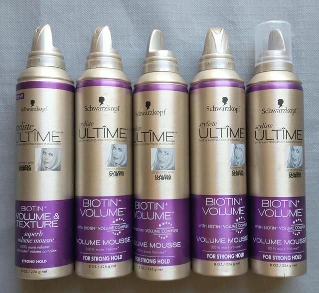 5 Schwarzkopf Styliste Ultime Biotin + Volume & Texture Mousse Strong Hold 8 Oz