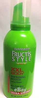 6 SEALED Garnier Fructis Style XXL BodyHair Thickening Mousse Ultra Strong Hold
