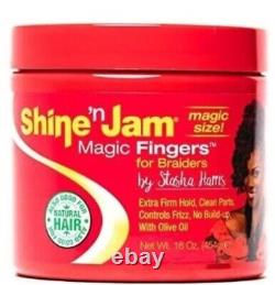 6pcs Wholesale AMPRO SHINE N JAM MAGIC FINGERS FOR BRAIDERS EXTRA FIRM HOLD 160Z