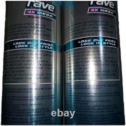 8 NEW Rave 4X Mega Hold Aerosol Hairspray with ClimaShield Scented 2 Unscented