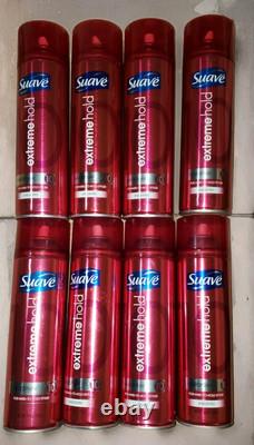(8) Suave EXTREME HOLD # 10 Hairspray UNSCENTED For Hard To Hold Styles