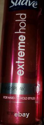 (8) Suave EXTREME HOLD # 10 Hairspray UNSCENTED For Hard To Hold Styles