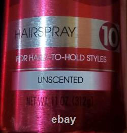 (8) Suave EXTREME HOLD # 10 Hairspray UNSCENTED For Hard To Hold Styles