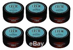 AMERICAN CREW FIBER. TEXTURE, MATT FINISH. STRONG HOLD. LARGE 85G WAX x 6