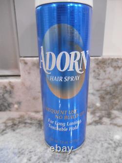 Adorn Hair Spray Frequent Use Long Lasting Hold Vtg Hairspray 7.5 Oz Blue Can US Adorn Hair Spray Frequent Use Long Lasting Hold Vtg Hairspray 7.5 Oz Blue Can US