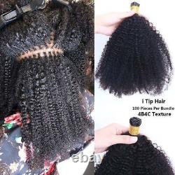 Afro Kinky Curly Coily iTip Microlinks Human Hair Extensions Hair Care Products