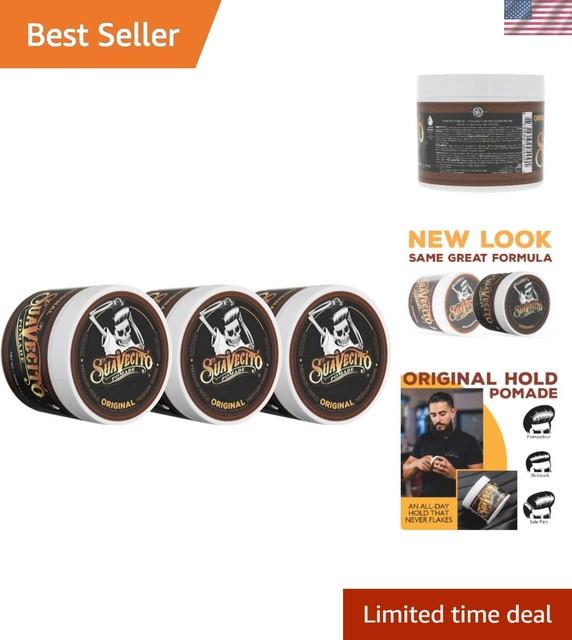 All-day Shine Hair Pomade For Men 4oz Medium Hold, Easy Wash Out (3 Pack)