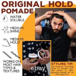 All-Day Shine Hair Pomade for Men 4oz Medium Hold, Easy Wash Out (3 Pack)