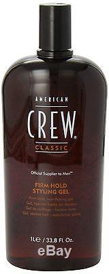American Crew Firm Hold Styling Hair Gel 33.8 oz Bottle Thicker Extra Shine Look
