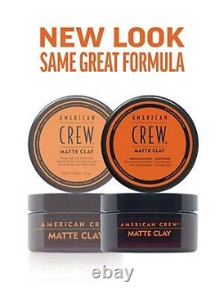 American Crew Matte Clay, Medium/High Hold, 3oz (Pack of 12)