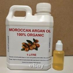 Argan Oil 1 Litre (plus 30ml Free) Moroccan Organic Oil, Free Postage, Australia