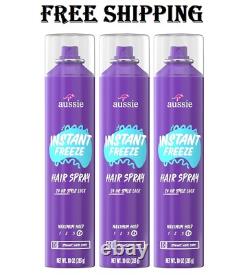 Aussie Instant Freeze Hairspray with Jojoba & Sea Kelp, Strong Hold, 10.0 oz, USA