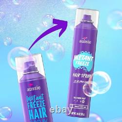 Aussie Instant Freeze Hairspray with Jojoba & Sea Kelp, Strong Hold, 10.0 oz, USA