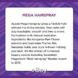 Aussie Mega Hair Spray, Flexible Hold, 14 oz Pack of 12