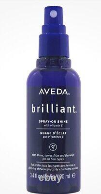 Aveda Brilliant Spray-On Shine Adds Shine Tames Frizz Hair 3.4 oz New