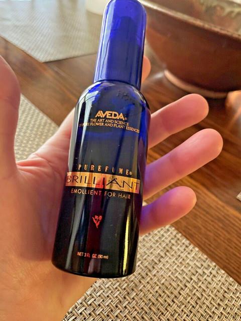 Aveda Original Purefume Brilliant Emollient For Hair Vintage Glass Bottle 3 Oz