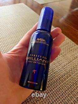 Aveda Original Purefume Brilliant Spray On For Hair Vintage Glass Bottle 3 oz