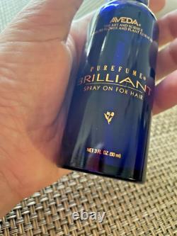 Aveda Original Purefume Brilliant Spray On For Hair Vintage Glass Bottle 3 oz