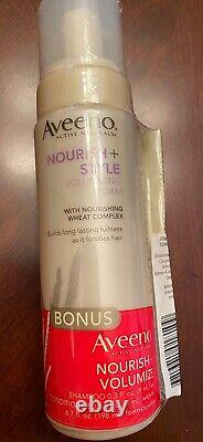 Aveeno Nourish + Style Volumizing Foam Discontinued + Bonus Shampoo, Conditioner