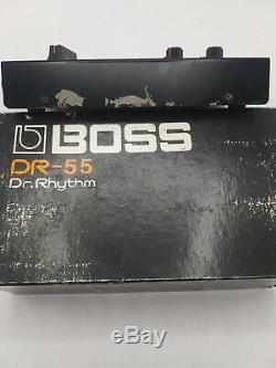 BOSS Dr-55 Dr. Rhythm Vintage Analog Drum Machine Roland Working. Nice with Box