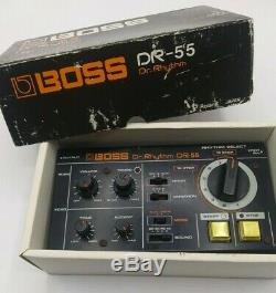 BOSS Dr-55 Dr. Rhythm Vintage Analog Drum Machine Roland Working. Nice with Box