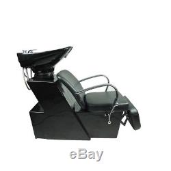 Backwash Ceramic Shampoo Bowl Sink Chair Station Salon Black
