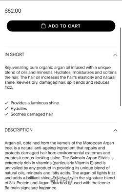 Balmain Hair Couture Bag + Leave In spray + Sun Protection + Argan Elixir $250
