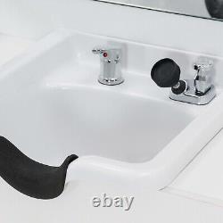 BarberPub Backwash Shampoo Bowl Sink Chair Station with Mirror 3130