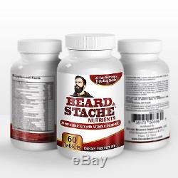 Beard and Stache Nutrients for Men Beard Growth Pills / Facial Hair Growth
