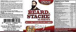 Beard and Stache Nutrients for Men Beard Growth Pills / Facial Hair Growth