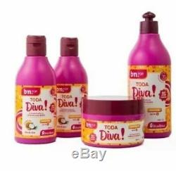 Beleza Natural Toda Diva kit 5 product to Curly Gentle care Hair(full range)S