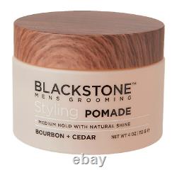 Blackstone Men's Grooming Hair Care Styling Pomade Bourbon + Cedar