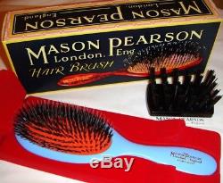 (Blue) Mason Pearson Brushes Bristle/Nylon Popular BN1. Brand New