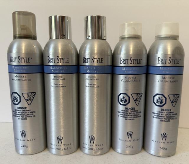 Brit Style Magnitude Mousse Hair Graham Webb 5 Cans 8.5 Oz Discontinued Read