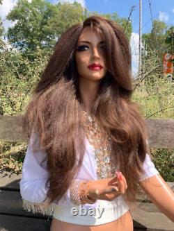 Brown Hair Lace Wig, Volume Thick Hair Style 919 16 GODDESS