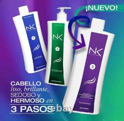 CIRUGIA CAPILAR CON KERATINA NK PROFESSIONAL CARE PASOS 1 2 y 3 450ML