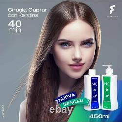 CIRUGIA CAPILAR CON KERATINA NK PROFESSIONAL CARE PASOS 1 2 y 3 450ML