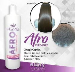 CIRUGIA CAPILAR ELEGANCE AFRO BRAZILIAN HAIR STRAIGHTENER 2 Steps 32 Oz