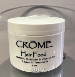 CROME HAIR FOOD leave in w keratin & collagen, vitamin B5 8oz AUTHENTIC PRODUCT