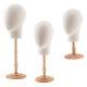 Canvas Mannequin Head Model+detachable Wood Stand Wigs Making Hats Caps Display