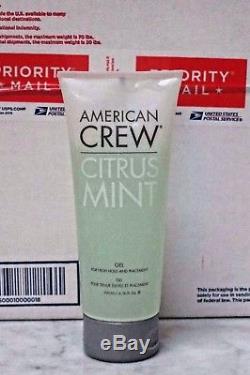 Case Of 12 American Crew Citrus Mint Gel. High Hold. 200ml. NEW. FREE SHIPPING